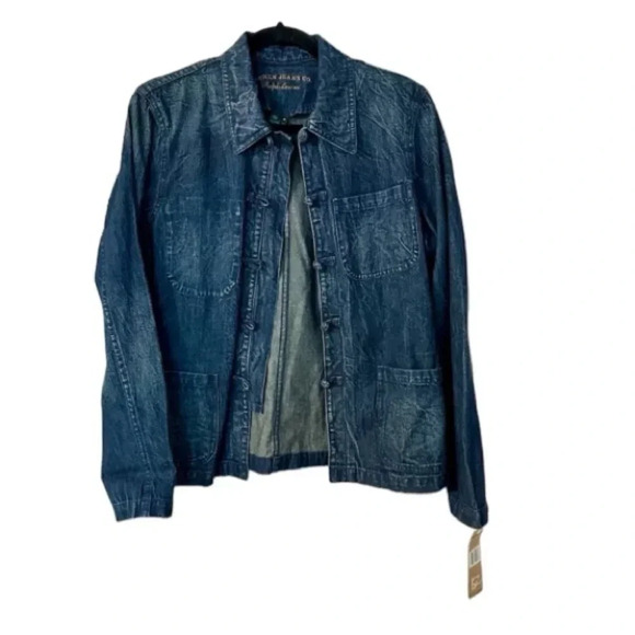 The Lauren Jeans Co. Ralph Lauren Dark Kyoto Loft Women’s Denim Jacket Sz M NWT - Picture 1 of 7